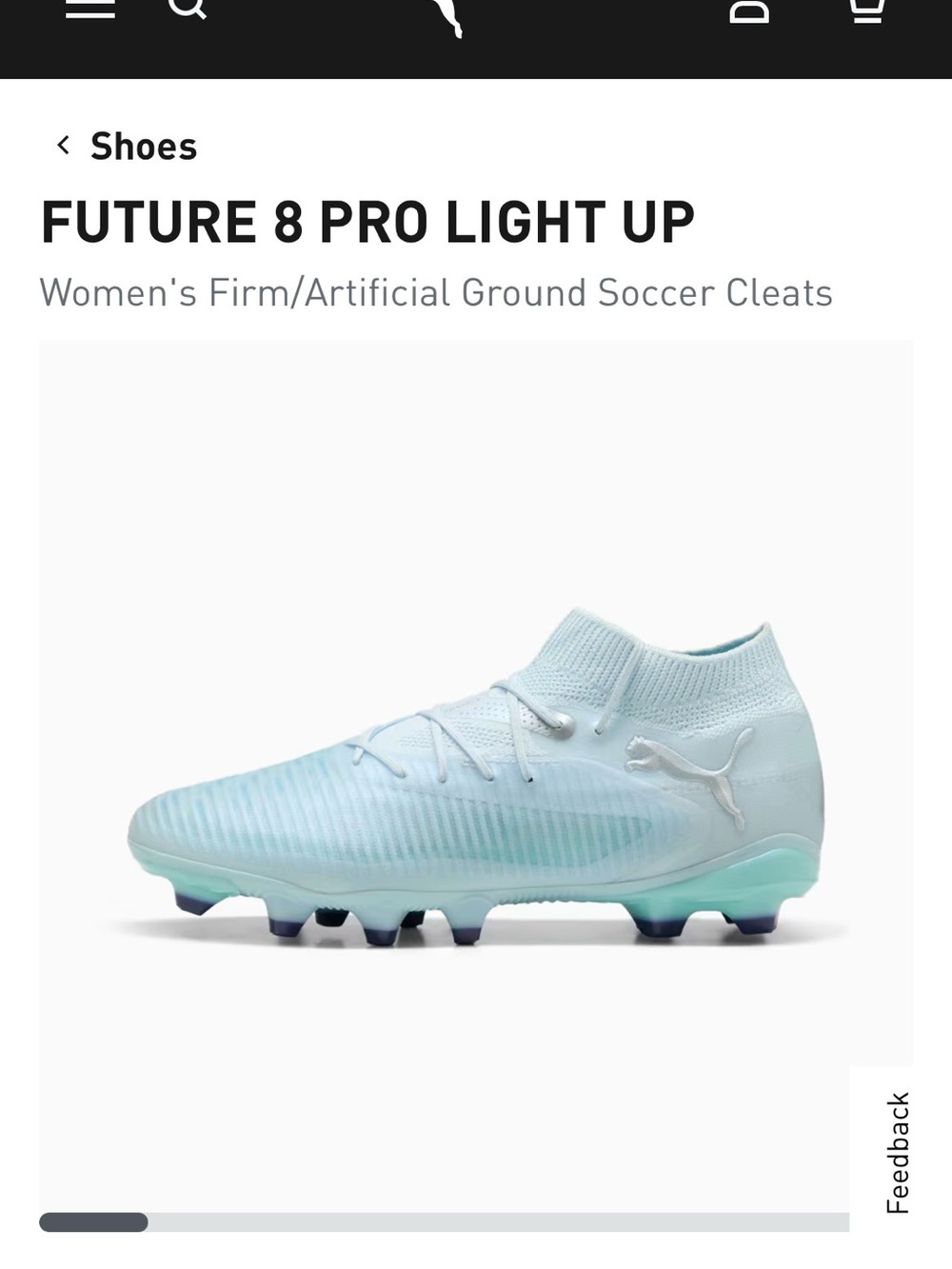 Women’s Puma Future 8 Pro soccer cleats. New in box. Size 7.5